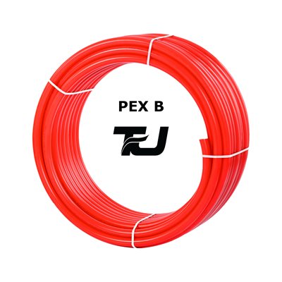 Tuyau PEX-B Rouge 1/2" X 300 Pieds (~91m) - Barrière Oxygène - Pour Chauffage Radiant, Plomberie
