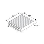 Serpentin, Radiateur à ailette 140 000 btu, 19" x 21"