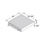 Serpentin, Radiateur à ailette 185 000 btu, 22" ¾ x 24"